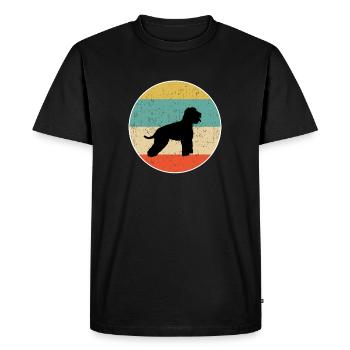 Lagotto Romagnolo Hundegeschenkentwurf - Männer Premium Bio T-Shirt - Schwarz - Vorne - Nico (187cm)
