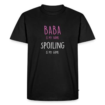 Baba Grandma Gift design - T-shirt Premium bio Homme - noir - Devant - Nico (187cm)