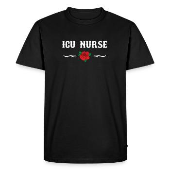 Infirmière en soins intensifs, conception CVICU - T-shirt Premium bio Homme - noir - Devant - Nico (187cm)