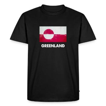 Greenland Flag design | Greenlander design - Men's Premium Organic T-Shirt - black - Front - Nico (187cm)