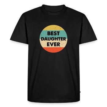Best Daughter Ever design - Men's Premium Organic T-Shirt - black - Front - Nico (187cm)