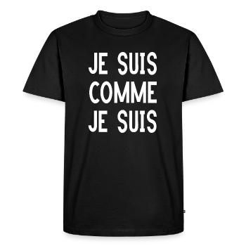 JE SUIS COMME JE SUIS - T-shirt Premium bio Homme - noir - Devant - Nico (187cm)