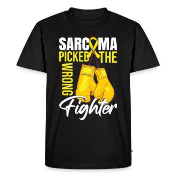 Sarcome a choisi le mauvais combattant - T-shirt Premium bio Homme - noir - Devant - Nico (187cm)