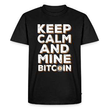 LE BITCOIN - T-shirt Premium bio Homme - noir - Devant - Nico (187cm)