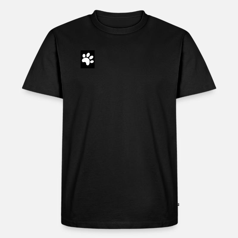 Hundepfote mit Stil - Männer Premium Bio T-Shirt - Schwarz