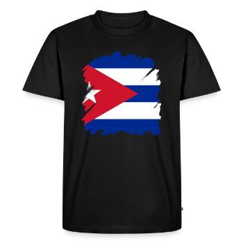 Cuba Drapeau Caraïbes Vacances Cuba Voyage La Havane - T-shirt Premium bio Homme - noir - Devant - Nico (187cm)