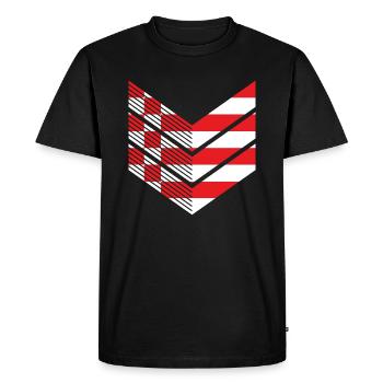 Drapeau de Brême Drapeau de Brême - T-shirt Premium bio Homme - noir - Devant - Nico (187cm)