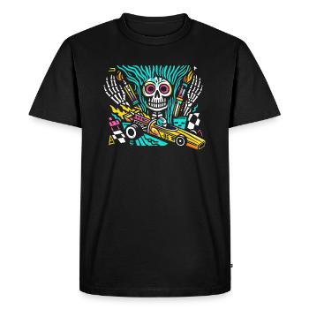Des courses de dragsters pour les vrais fans de sport automobile - T-shirt Premium bio Homme - noir - Devant - Nico (187cm)