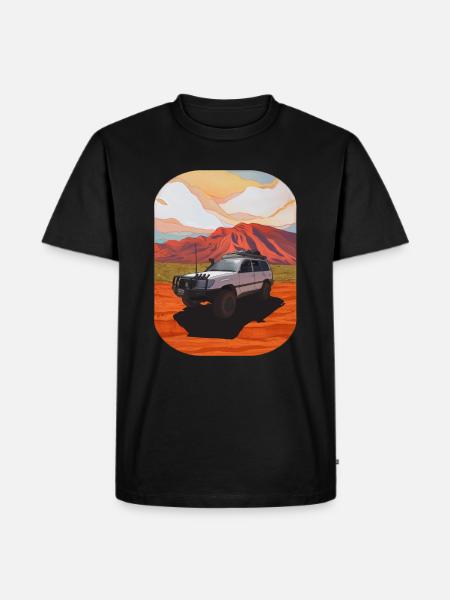Traînées de poussière rouge - T-shirt Premium bio Homme - noir