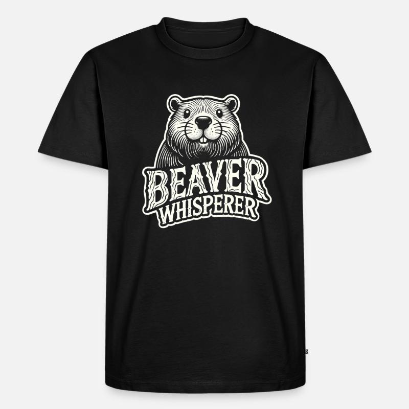 Biberflüsterer - Männer Premium Bio T-Shirt - Schwarz
