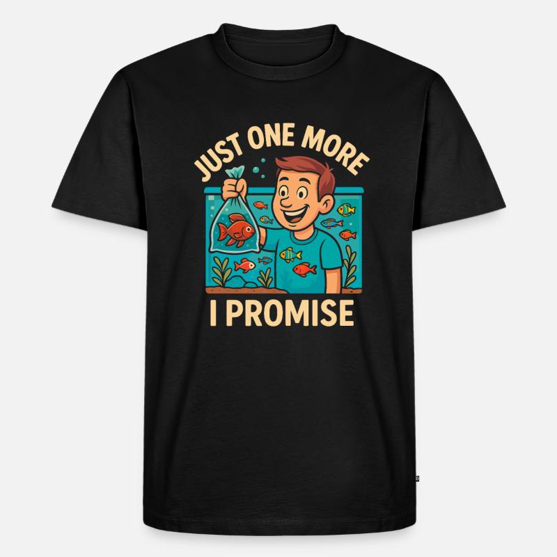 Nur noch ein Fisch, versprochen - Männer Premium Bio T-Shirt - Schwarz