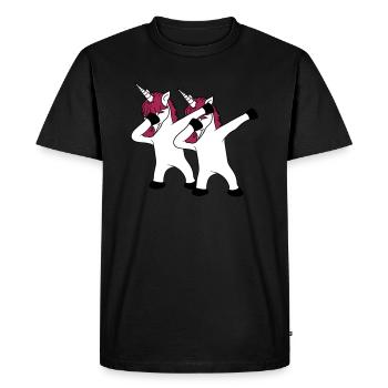 2 friends team couple crew party celebrate club dabbing - Men's Premium Organic T-Shirt - black - Front - Nico (187cm)