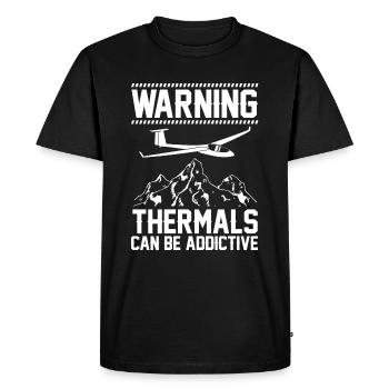 Cadeaux de | planeur Vol à voile Pilot Aviation - T-shirt Premium bio Homme - noir - Devant - Nico (187cm)