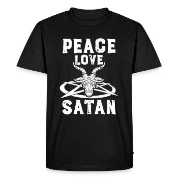 Satanisme Dictons drôles Satan Satanist Gifts - T-shirt Premium bio Homme - noir - Devant - Nico (187cm)