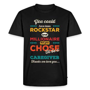 Vous avez choisi d’être un soignant - T-shirt Premium bio Homme - noir - Devant - Nico (187cm)