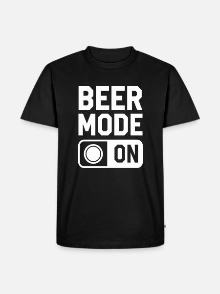 Beer Mode On Beer Saying - Men's Premium Organic T-Shirt - black