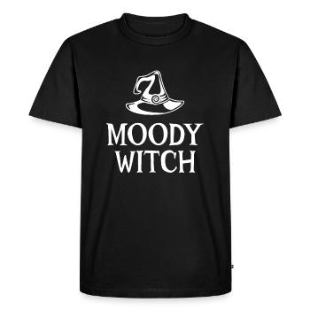 Moody Witch Halloween - Men's Premium Organic T-Shirt - black - Front - Nico (187cm)
