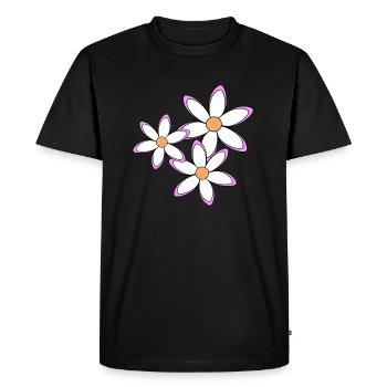 Daisies Daisies Flower Vine Flower Floral - Men's Premium Organic T-Shirt - black - Front - Nico (187cm)