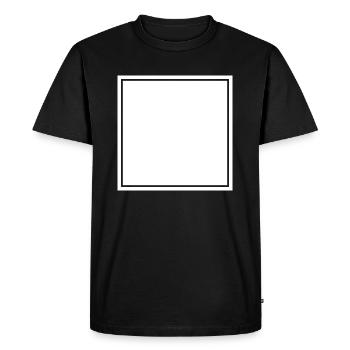 Carré blanc auto-conception - T-shirt Premium bio Homme - noir - Devant - Nico (187cm)