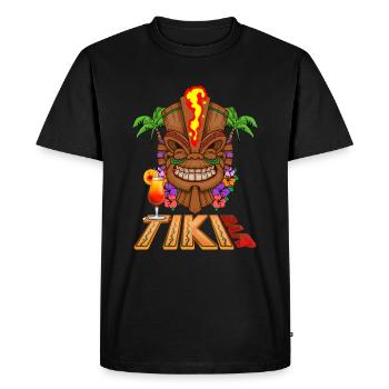 Tiki Paradise Tiki Bar Hawaii Été - T-shirt Premium bio Homme - noir - Devant - Nico (187cm)
