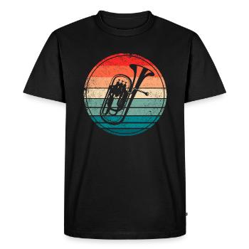 Euphonium Musik Instrument Orchester Blasmusik - Männer Premium Bio T-Shirt - Schwarz - Vorne - Nico (187cm)