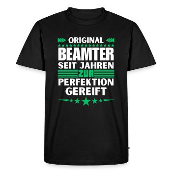 Les fonctionnaires ont mûri jusqu’à la perfection - T-shirt Premium bio Homme - noir - Devant - Nico (187cm)