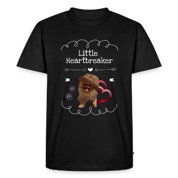 Pomeranian Heartbreaker shirt and accessories - Men's Premium Organic T-Shirt - black - Front - Nico (187cm)