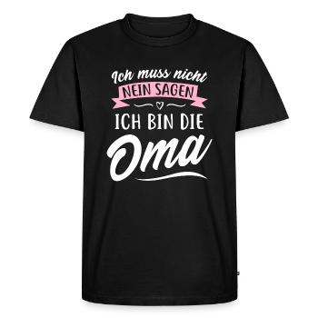 I do not have to say no, I'm the grandma - Men's Premium Organic T-Shirt - black - Front - Nico (187cm)