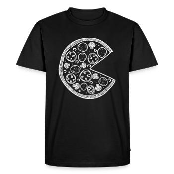Couple Shirt Pizza Partie 1 Valentin Couple Homme - T-shirt Premium bio Homme - noir - Devant - Nico (187cm)