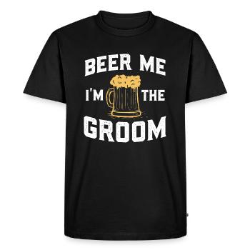 Beer, je suis le marié - Bachelor Party JGA - T-shirt Premium bio Homme - noir - Devant - Nico (187cm)