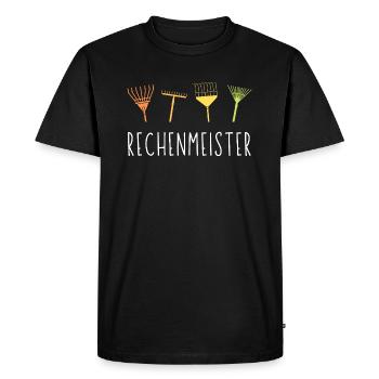 Rechenmesiter - Männer Premium Bio T-Shirt - Schwarz - Vorne - Nico (187cm)