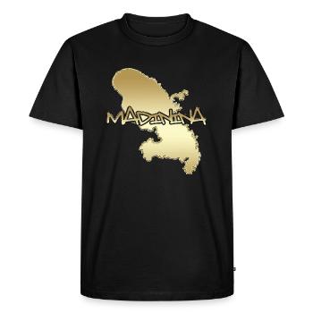 Madinina Effet Or Carte Martinique Antilles 972 - T-shirt Premium bio Homme - noir - Devant - Nico (187cm)