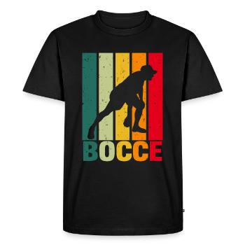 Pétanque Pétanque - T-shirt Premium bio Homme - noir - Devant - Nico (187cm)