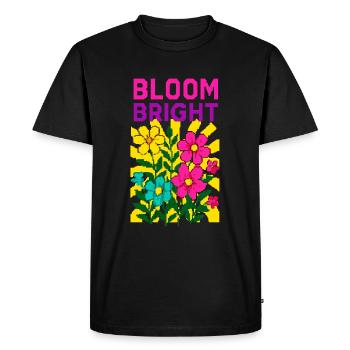 Blüh bunt – un ressort de pixels pour l’âme - T-shirt Premium bio Homme - noir - Devant - Nico (187cm)