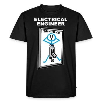 Electrical Engineer Humor - Men's Premium Organic T-Shirt - black - Front - Nico (187cm)
