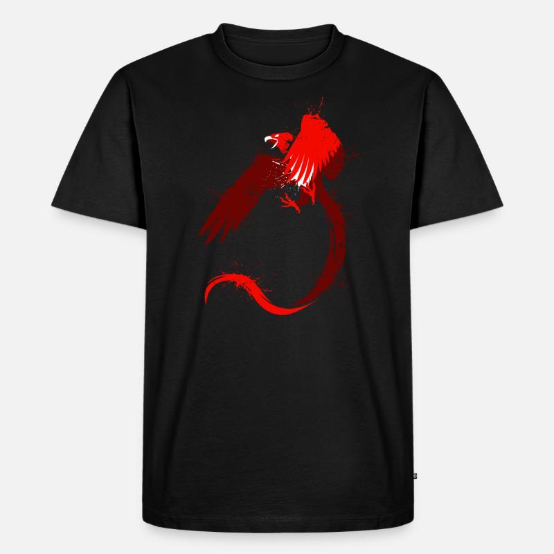 Legendärer Roter Adler - Männer Premium Bio T-Shirt - Schwarz