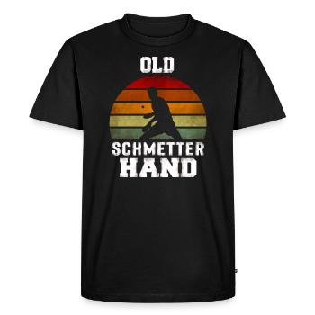 Old Schmetterhand Tischtennis Geschenk - Männer Premium Bio T-Shirt - Schwarz - Vorne - Nico (187cm)