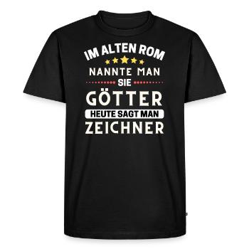 In ancient Rome, they were gods. Today Draughtsman - Men's Premium Organic T-Shirt - black - Front - Nico (187cm)