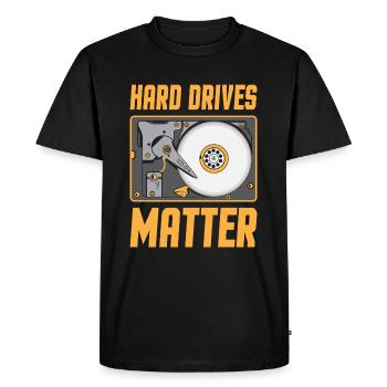 Disques durs comptent - Computer Nerd Gamer PC Geek - T-shirt Premium bio Homme - noir - Devant - Nico (187cm)