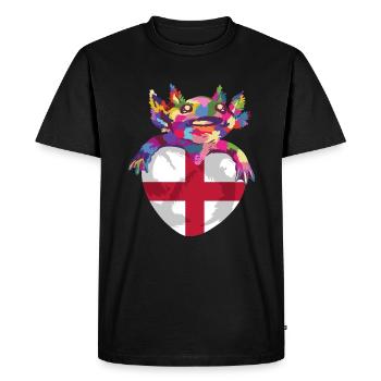 Drapeau d’Angleterre Vintage Drapeau Anglais Utilisé Look - T-shirt Premium bio Homme - noir - Devant - Nico (187cm)