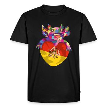 Drapeau de la Sicile Italie Palerme Trinacria Italia - T-shirt Premium bio Homme - noir - Devant - Nico (187cm)