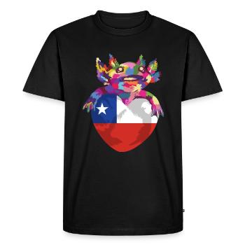 Chili Drapeau Amérique du Sud Drapeau Chili Vintage - T-shirt Premium bio Homme - noir - Devant - Nico (187cm)