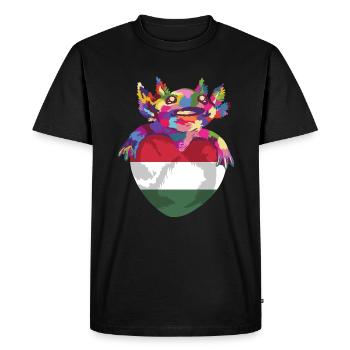 Hungary Flag Hungarian Flag Balaton Hungary - Men's Premium Organic T-Shirt - black - Front - Nico (187cm)