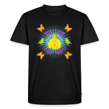 Kattguden! - Men's Premium Organic T-Shirt - black - Front - Nico (187cm)