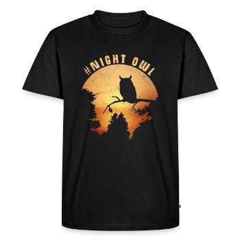 Chouette Noel Chouette Chouette Soirée - T-shirt Premium bio Homme - noir - Devant - Nico (187cm)