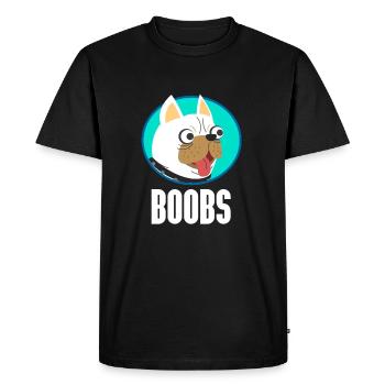 Boobs - Dog - Men's Premium Organic T-Shirt - black - Front - Nico (187cm)