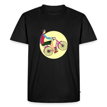Bicycle - bike riding bicycle - Men's Premium Organic T-Shirt - black - Front - Nico (187cm)
