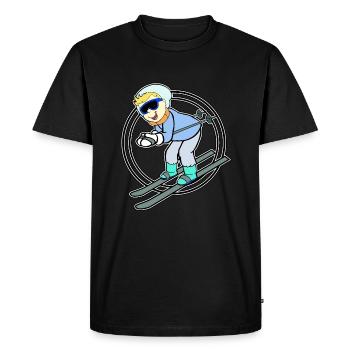 Skier - Race - Shot - Sport - Men's Premium Organic T-Shirt - black - Front - Nico (187cm)