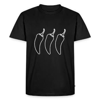 Chilis - Men's Premium Organic T-Shirt - black - Front - Nico (187cm)