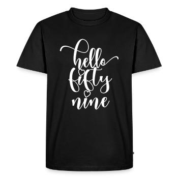 Bonjour Fifty Nine Mignon anniversaire de 59 ans - T-shirt Premium bio Homme - noir - Devant - Nico (187cm)